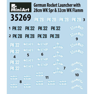 MiniArt German Rocket Launcher with 28cm WK Spr & 32cm WK Flamm in 1:35