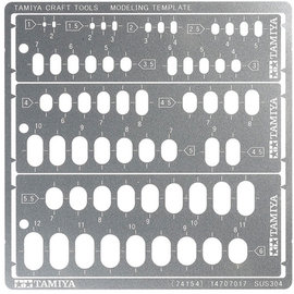 TAMIYA Tamiya - Gravurschablone ovale Formen 1 - 6mm Breite