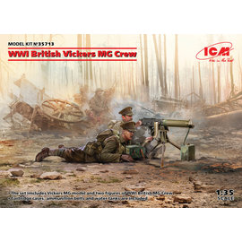 ICM ICM - WWI British Vickers MG Crew (Vickers MG & 2 figures) - 1:35