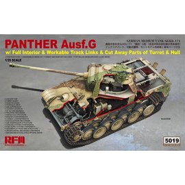 Ryefield Model RFM - Panther Ausf.G with full interior & cut away parts & workable track links - 1:35
