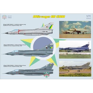 Modelsvit Dassault Mirage IIIEA/EBR fighter-bomber (6 camos) - 1:72