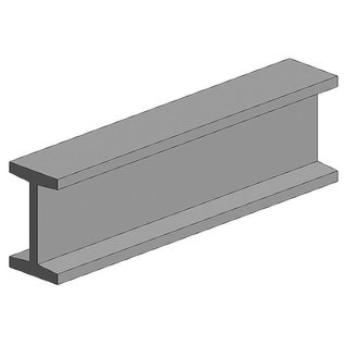 Evergreen Nr. 279 - I-Profil, 350x9,5X3,8 mm - 3/8, 2 Stück