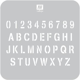 Vallejo Vallejo - Lackierschablone, Stempelschrift - 1:35