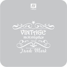 Vallejo Vallejo - Lackierschablone, historische Motorrad-Schilder - 1:35