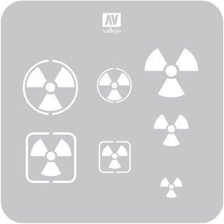 Vallejo Lackierschablone, Radioaktiv-Schilder