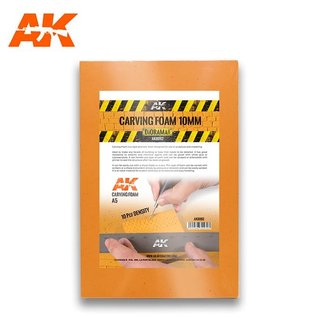 AK Interactive Gravur- und Modellierschaumstoff-Platte - Carving Foam - Größe DIN A5 x 10mm Plattenstärke