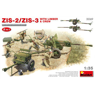 MiniArt ZIS-2/ZIS-3 Geschütz mit Protze und Mannschaft - 1:35