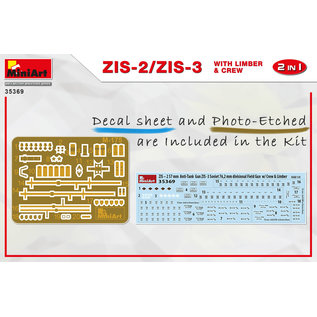 MiniArt ZIS-2/ZIS-3 Geschütz mit Protze und Mannschaft - 1:35