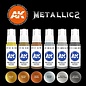 AK Interactive 3rd Gen. Acryl. Set "Metallics Colors"