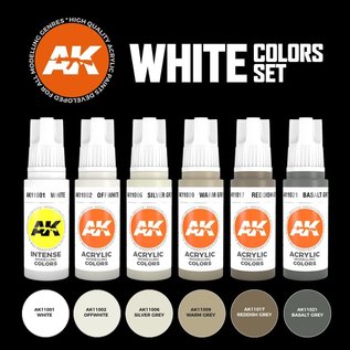 AK Interactive 3rd Gen. Acryl. Set "White Colors"