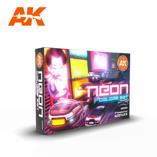 AK Interactive 3rd Gen. Acryl. Set "Neon Colors"