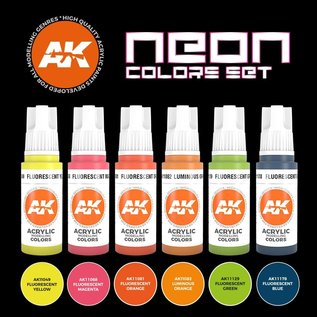 AK Interactive 3rd Gen. Acryl. Set "Neon Colors"