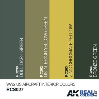 AK Interactive Real Color Set - WW2 US Aircraft Interior Colors