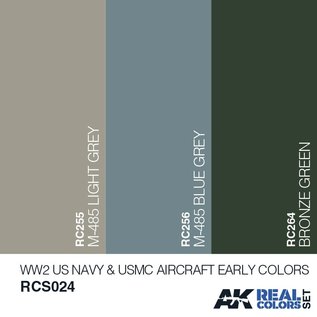 AK Interactive Real Color Set - WW2 Navy & USMC Aircraft Early Colors