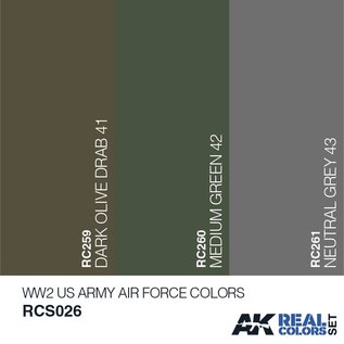 AK Interactive Real Color Set - WW2 USAAF Colors