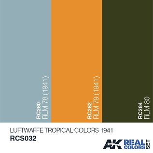 AK Interactive Real Color Set - Luftwaffe Tropical Colors 1941