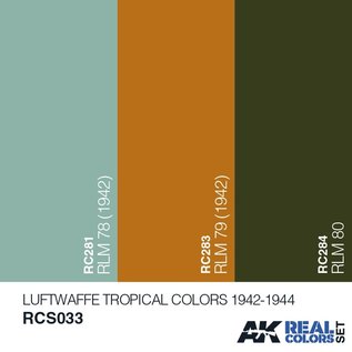 AK Interactive Real Color Set - Luftwaffe Tropical Colors 1942-1944