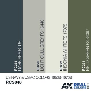 AK Interactive Real Color Set - US Navy & USMC Colors 1950S-1970S