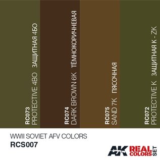 AK Interactive Real Color Set - WWII Soviet AFV Colors Set