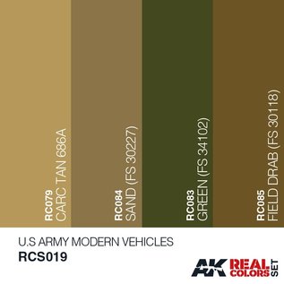 AK Interactive Real Color Set - U.S. Army Modern Vehicles Set