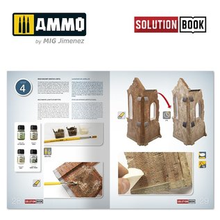 AMMO by MIG How to Paint Brick Buildings. Colors & Weathering System Solution Book (Multilingual)