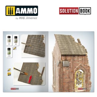 AMMO by MIG How to Paint Brick Buildings. Colors & Weathering System Solution Book (Multilingual)
