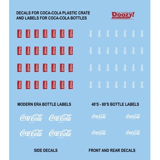 Doozy! Modelworks Plastic Box COCA - COLA Bottles - 1:24