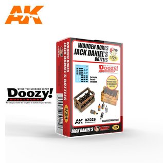 Doozy! Modelworks Wooden Boxes JACK DANIEL’S Bottles - 1:24