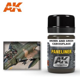 AK Interactive AK Interactive - AK2071 PANELINER FOR BROWN AND GREEN CAMOUFLAGE