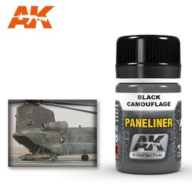 AK Interactive AK Interactive - AK2075 PANELINER FOR BLACK CAMOUFLAGE