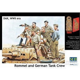 Master Box Master Box - Rommel and German Tank Crew DAK, WWII era - 1:35