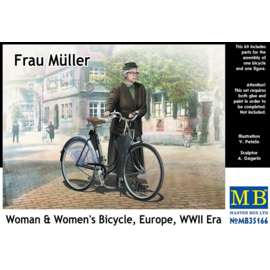 Master Box Master Box - Woman & Women's Bicycle, Europe, WWII era - 1:35