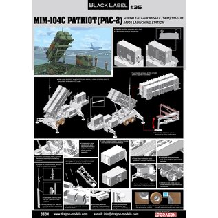 Dragon MIM-104C Patriot Surface-to-Air Missile (SAM) System (PAC-2) - "Black Label Series" - 1:35