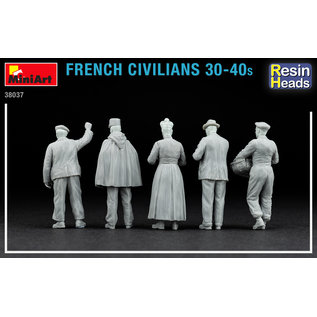 MiniArt French Civilians 30-40s Resin Heads - 1:35
