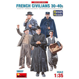 MiniArt MiniArt - French Civilians 30-40s Resin Heads - 1:35