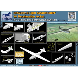 Bronco Models DFS230V-6 Lastensegler m. Bremsrakete / Light Assault Glider w/deceleration rocket - 1:72