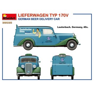 MiniArt Lieferwagen Typ 170V German Beer Delivery Car - 1:35