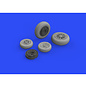 Eduard F-104G Starfighter Wheels (late) - Brassin for Kinetic - 1:48