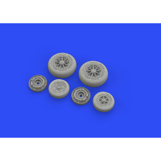 Eduard F-104G Starfighter Wheels (late) - Brassin for Kinetic - 1:48