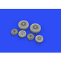 Eduard F-104G Starfighter Wheels (late) - Brassin for Kinetic - 1:48