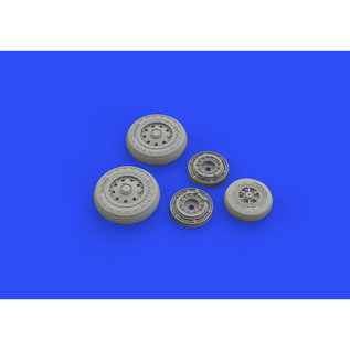 Eduard F-104G Starfighter Wheels (early) - Brassin for Kinetic - 1:48