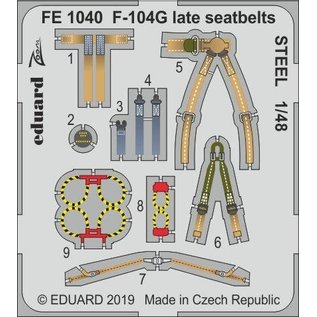 Eduard PE-Set Gurtzeug F-104G Starfighter (late) f. Kinetic - 1:48