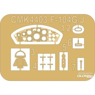 CMK Resin Cockpit + C2 Seat F-104G Starfighter f. Kinetic - 1:48