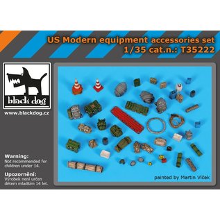 Black Dog US Modern equipment accessoris set - 1:35