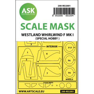 ArtScaleKit Lackiermasken f. Westland Whirlwind Mk. I (Special Hobby Bausatz) - 1:32