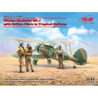ICM Gloster Gladiator Mk.I with British Pilots in Tropical Uniform - 1:32
