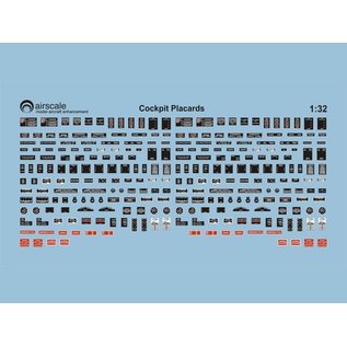 Airscale WWII Allied Cockpit Placards - 1:32