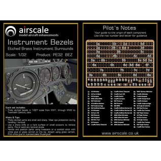 Airscale PE Instrumentenrahmen / Etched Brass Instrument Bezels - 1:32