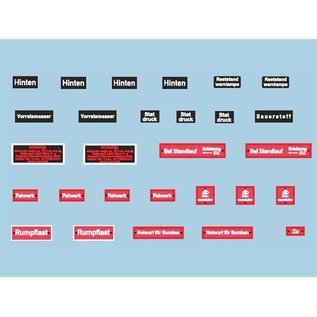 Airscale WWII Luftwaffe Cockpit Placards - 1:32