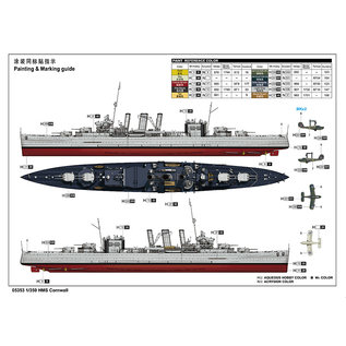 Trumpeter brit. schwerer Kreuzer HMS Cornwall - 1:350